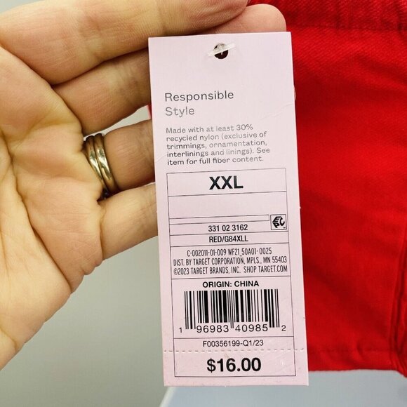 Wild Fable Womens Size XXL Pull On Elastic Back Woven Tube Top in Red 1687 - Picture 7 of 8